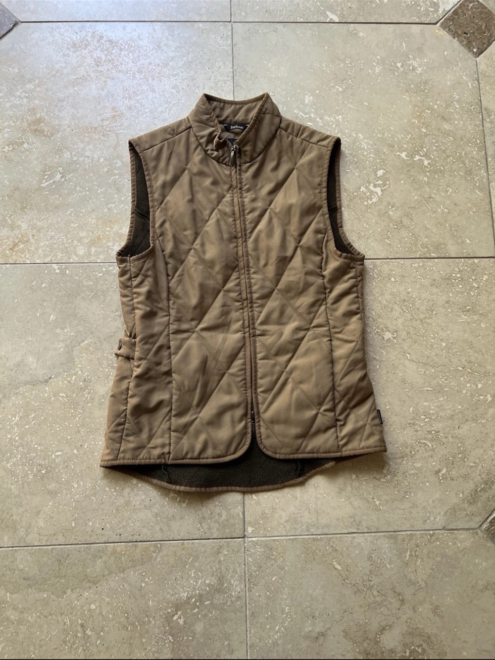 Barbour Women's Brown Winter Fulbourn Gilet Vest Size USA 4 UK 8
